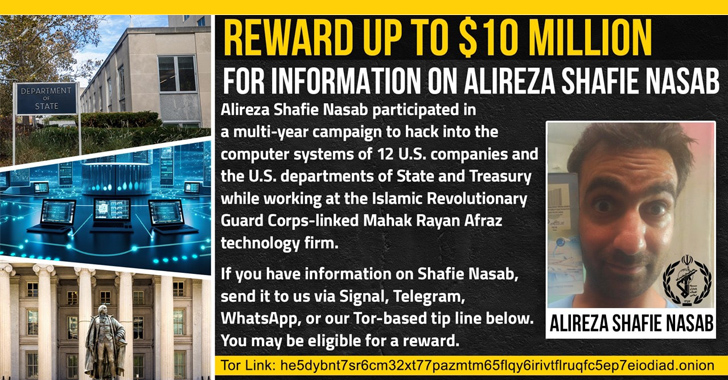U.S. Charges Iranian Hacker, Offers $10 Million Reward for Capture info@thehackernews.com (The Hacker News)