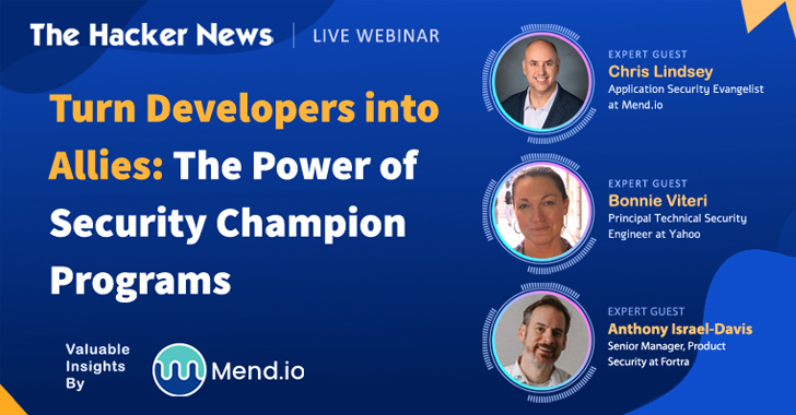 AppSec Webinar: How to Turn Developers into Security Champions info@thehackernews.com (The Hacker News)
