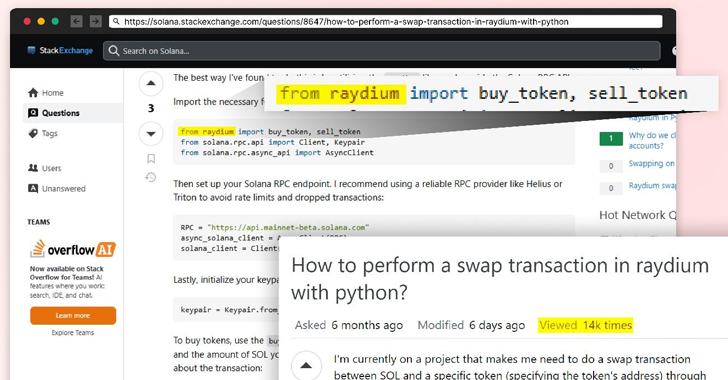 Hackers Distributing Malicious Python Packages via Popular Developer Q&A Platform info@thehackernews.com (The Hacker News)