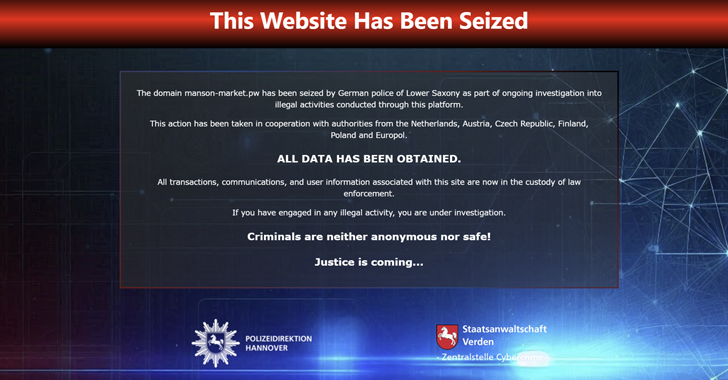 Europol Shuts Down Manson Market Fraud Marketplace, Seizes 50 Servers info@thehackernews.com (The Hacker News)