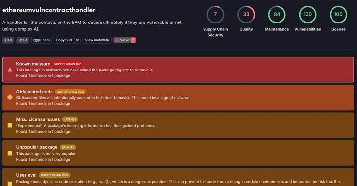 Malicious Obfuscated NPM Package Disguised as an Ethereum Tool Deploys Quasar RAT info@thehackernews.com (The Hacker News)