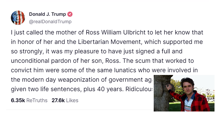 President Trump Pardons Silk Road Creator Ross Ulbricht After 11 Years in Prison info@thehackernews.com (The Hacker News)