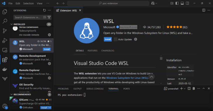 New Flaw in IDEs Like Visual Studio Code Lets Malicious Extensions Bypass Verified Status info@thehackernews.com (The Hacker News)