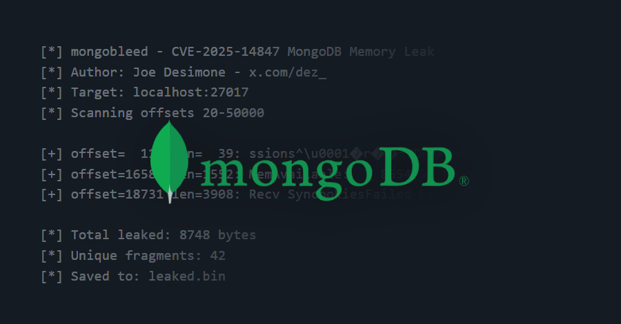 MongoDB Vulnerability CVE-2025-14847 Under Active Exploitation Worldwide info@thehackernews.com (The Hacker News)