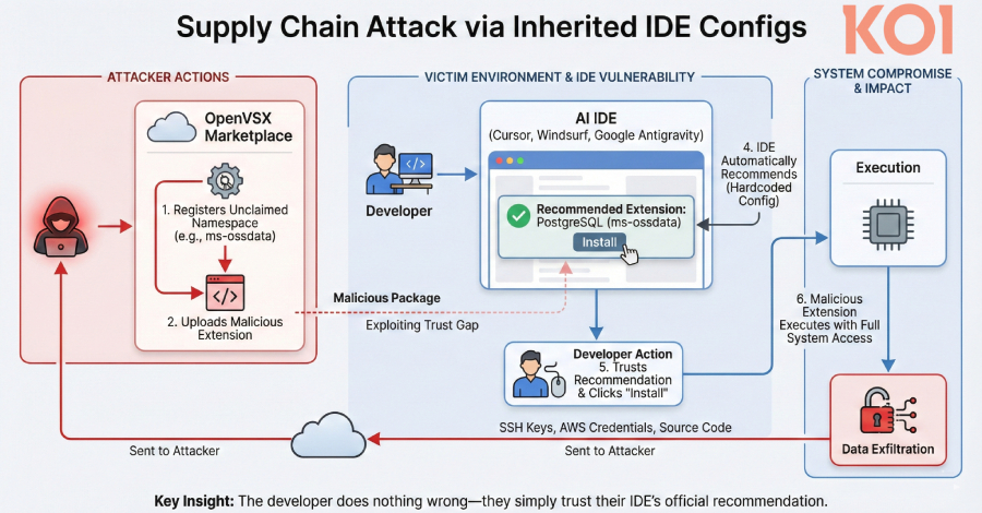 VS Code Forks Recommend Missing Extensions, Creating Supply Chain Risk in Open VSX info@thehackernews.com (The Hacker News)