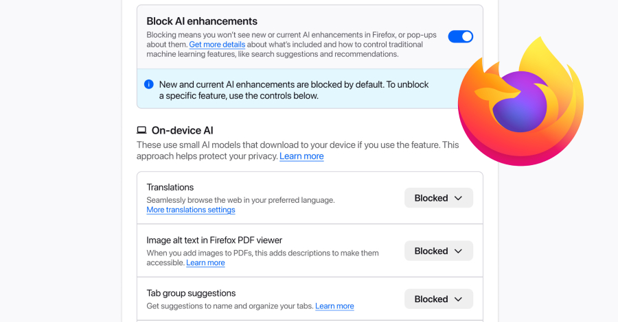 Mozilla Adds One-Click Option to Disable Generative AI Features in Firefox info@thehackernews.com (The Hacker News)