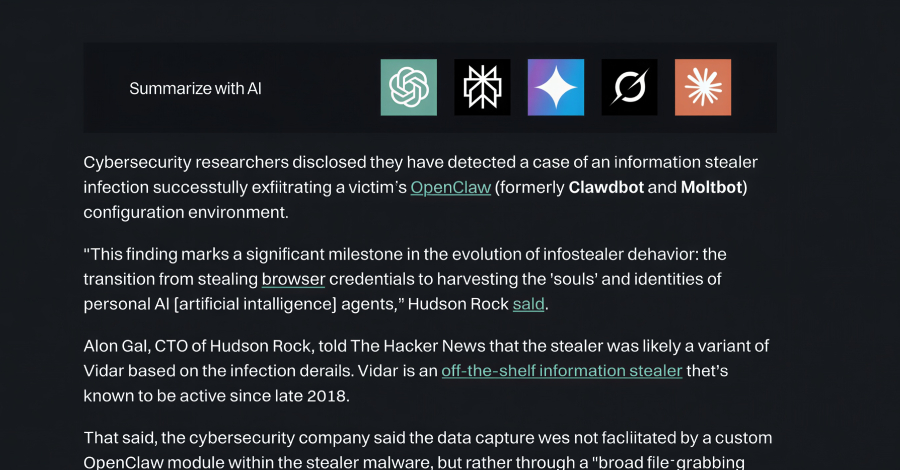 Microsoft Finds “Summarize with AI” Prompts Manipulating Chatbot Recommendations info@thehackernews.com (The Hacker News)