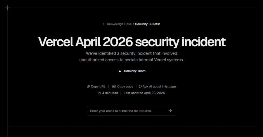 Vercel Finds More Compromised Accounts in Context.ai-Linked Breach info@thehackernews.com (The Hacker News)
