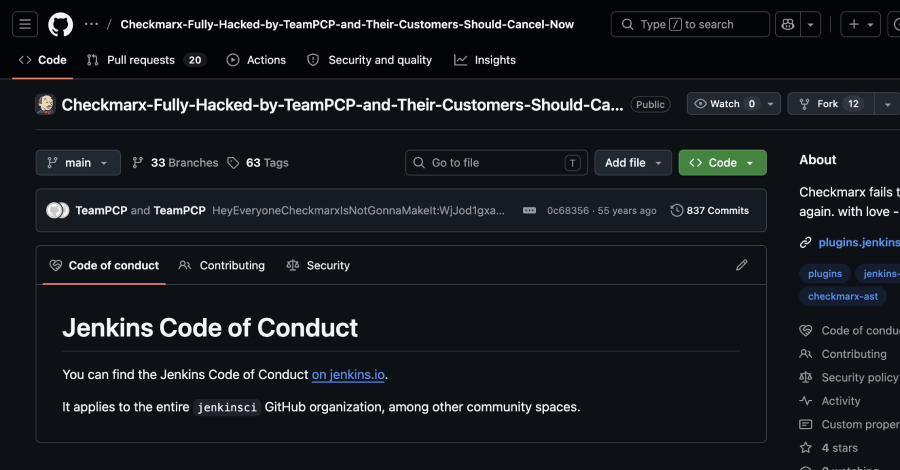 TeamPCP Compromises Checkmarx Jenkins AST Plugin Weeks After KICS Supply Chain Attack info@thehackernews.com (The Hacker News)