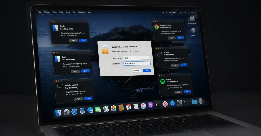 New ClickLock macOS Stealer Kills Apps Every 210ms Until Victims Type Their Password info@thehackernews.com (The Hacker News)