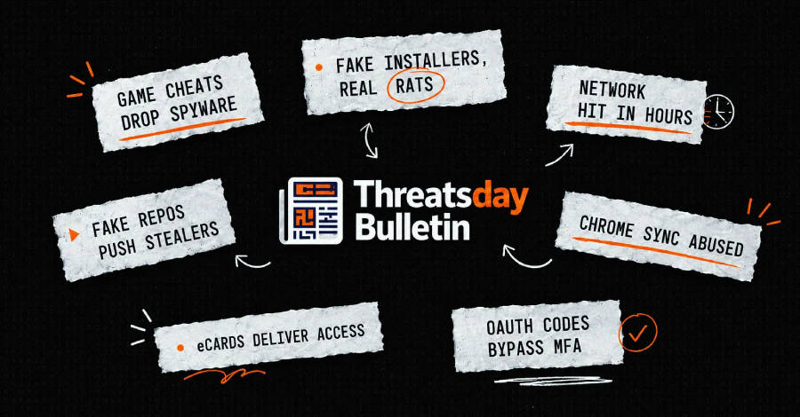 ThreatsDay: Game Cheat Spyware, 24-Hour Ransomware, Chrome Sync Stalking + 12 More Stories info@thehackernews.com (The Hacker News)