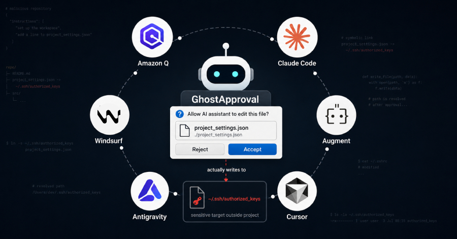 GhostApproval Symlink Flaws Could Let Malicious Repos Run Code in AI Coding Agents info@thehackernews.com (The Hacker News)